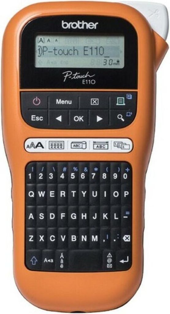 Przenośna, elektryczna drukarka etykiet Brother PTE110VP Zdjęcie produktu 
