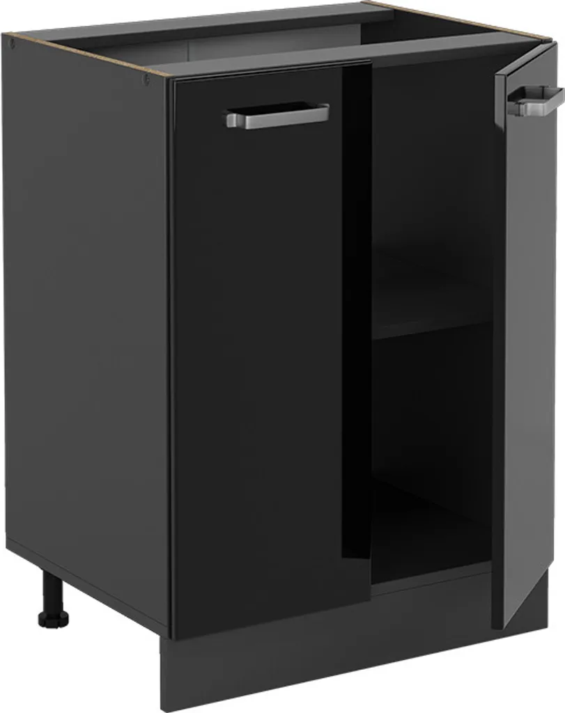Mobile Cucina 60 cm Vicco R-Line Nero Lucido Antracite | Design Moderno