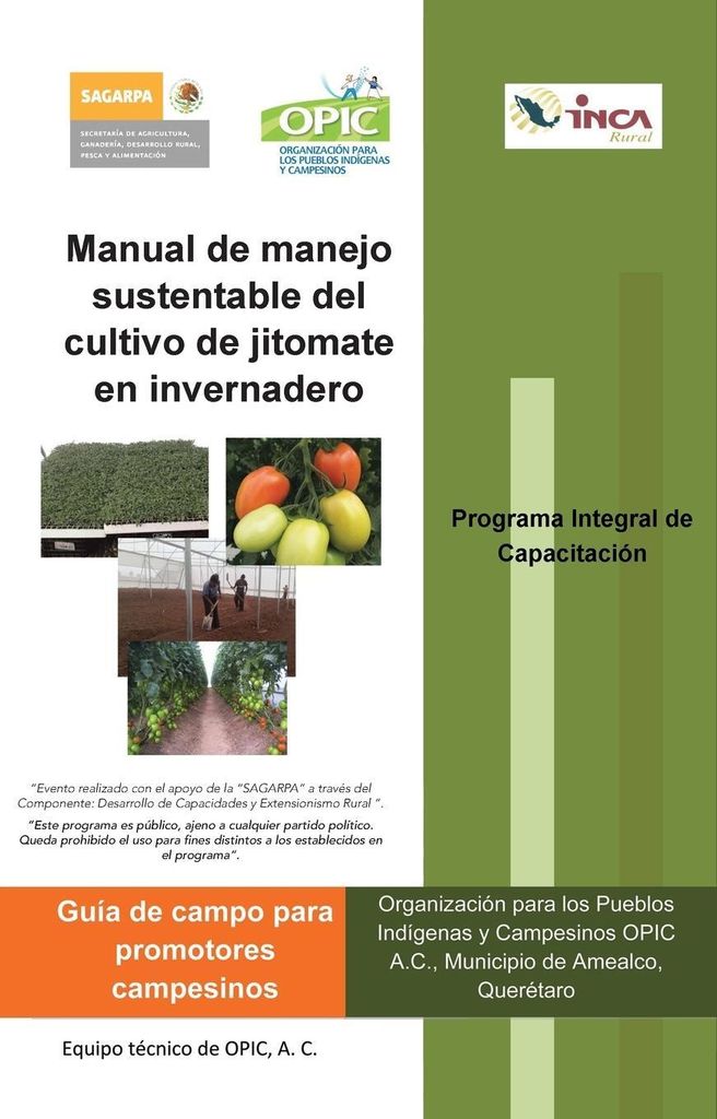 Manual de Manejo Sustentable del Cultivo de Jitomate En Invernadero
