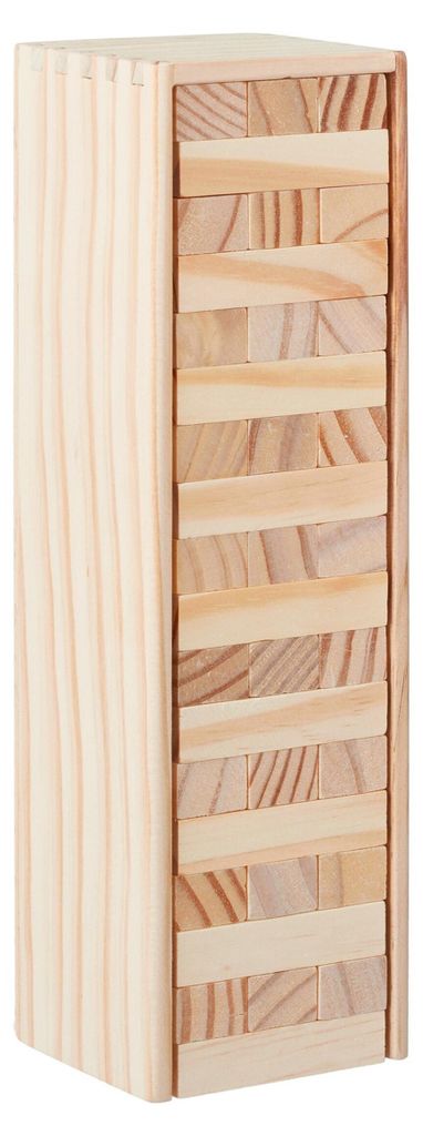 Relaxdays Torre oscillante in legno, 54 tasselli da Immagine del prodotto 