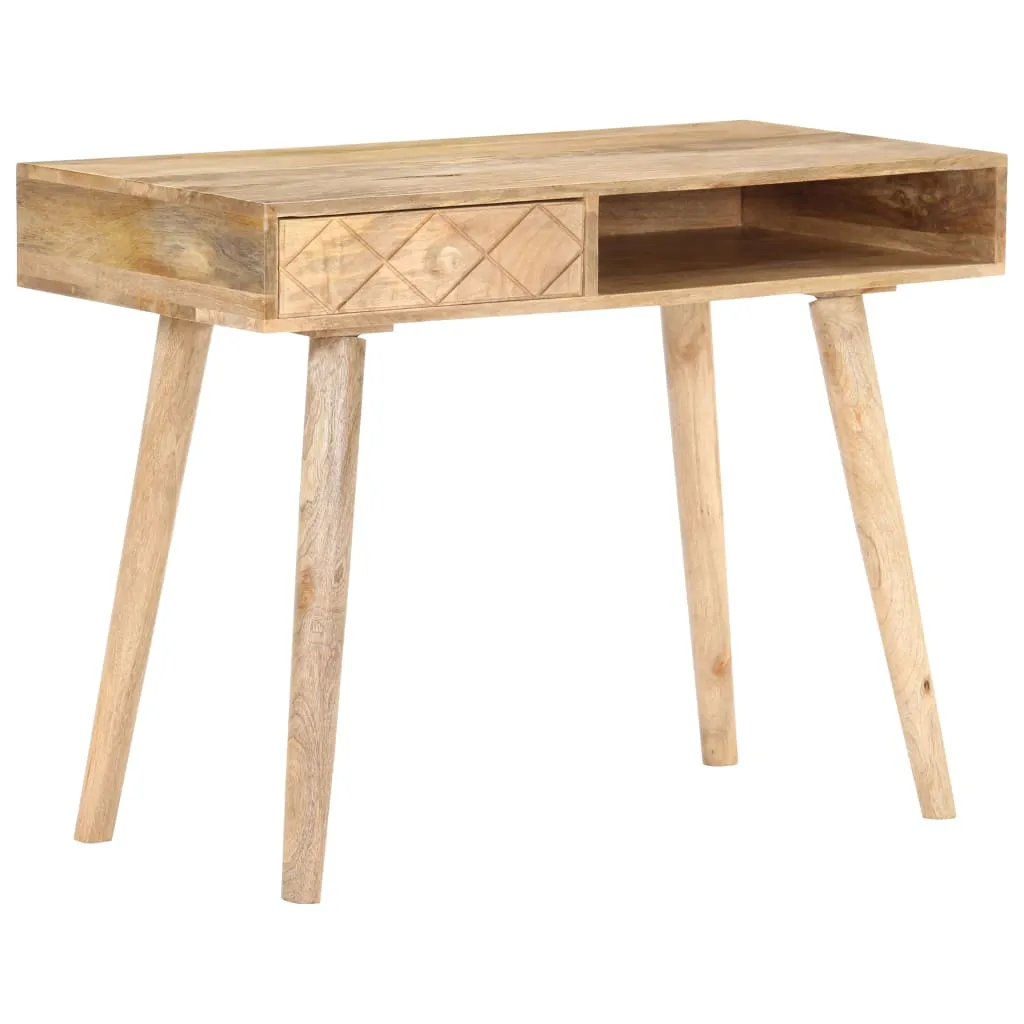 Table Coiffeuse Solide Manguier 100x50cm - Rangement Maquillage