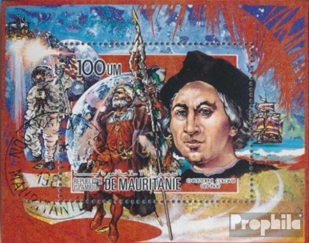 Briefmarken Mauretanien 1986 Mi Block65 (kompl.Ausg.) gestempelt Christoph Kolumbus