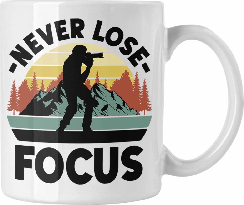 Trendation - Fotograf Tasse Zubehör Lustig Fotografie Geschenk Fotografieren Kaffeetasse Geschenkideen Grafik Insider Focus (Weiß)