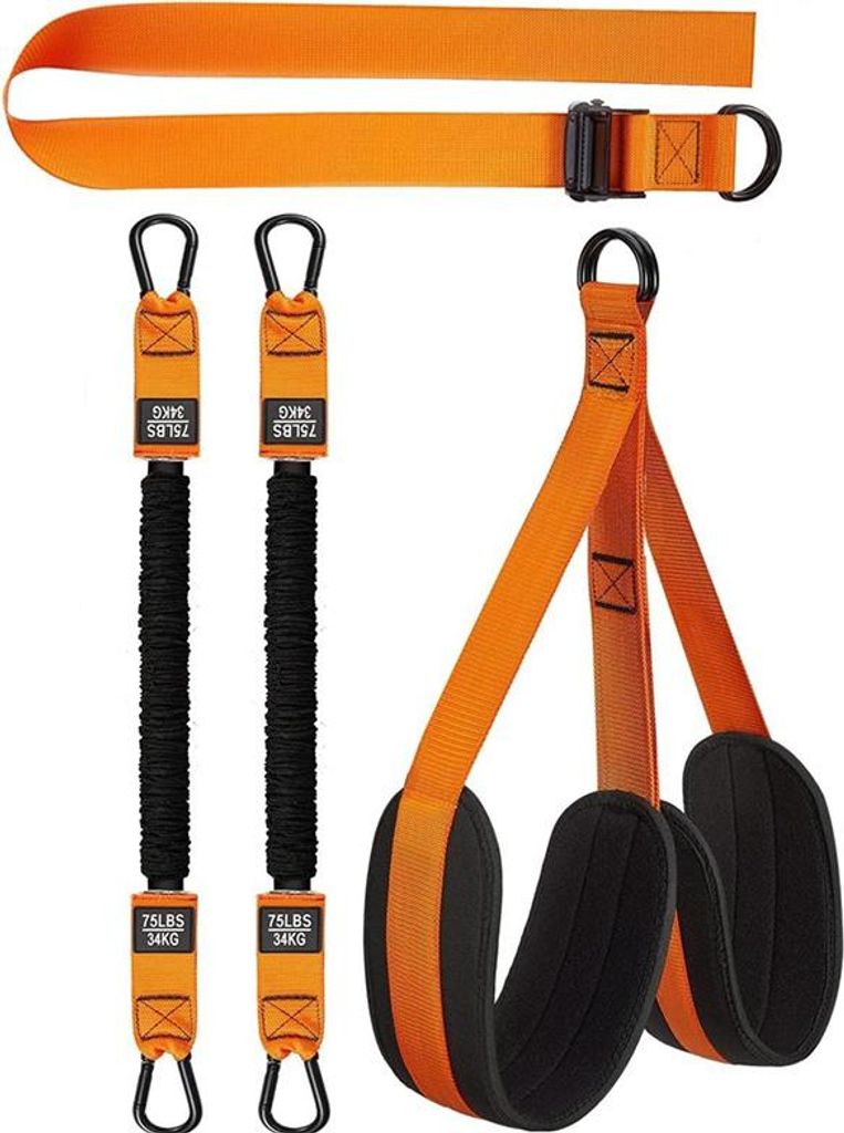 INF Klimmzugband / Trainingsband Klimmzüge - Klimmzughilfe für Krafttraining Fitness Orange 150 lbs