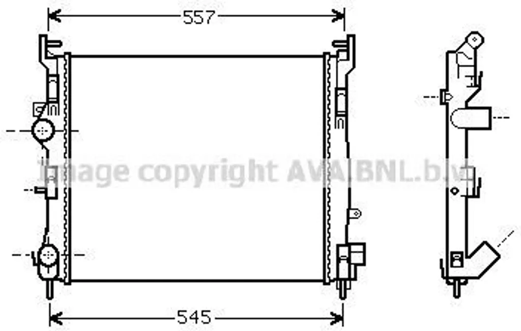 Radiateur moteur PRASCO en aluminium - Haute dissipation thermique Clio