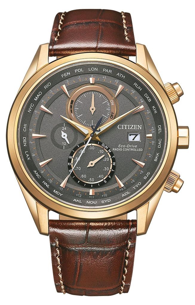 Citizen AT8263-10H Funkuhr Eco Drive Uhr Herrenuhr Leder Produktbild 