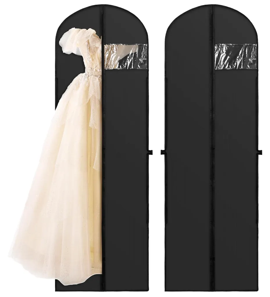 Housses anti-poussière 180 x 60 cm respirantes pour robes longues x2