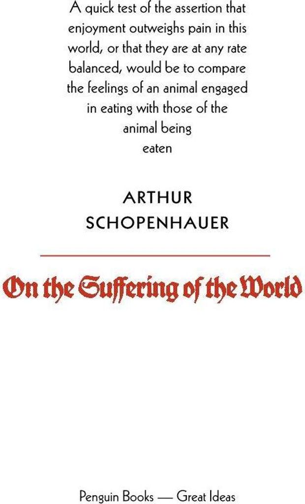 On the Suffering of the World