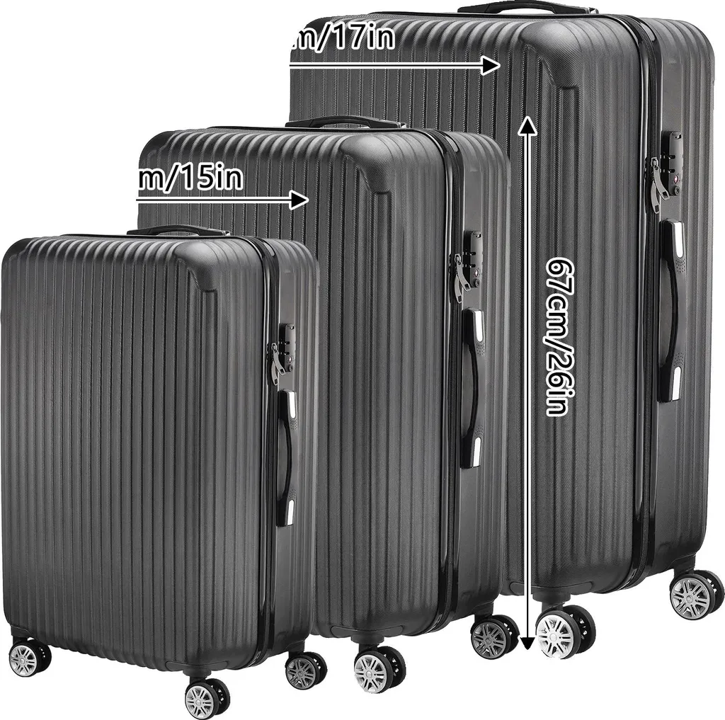 Ensemble de valises ADUP-040 avec serrure TSA et 4 roues pivotantes