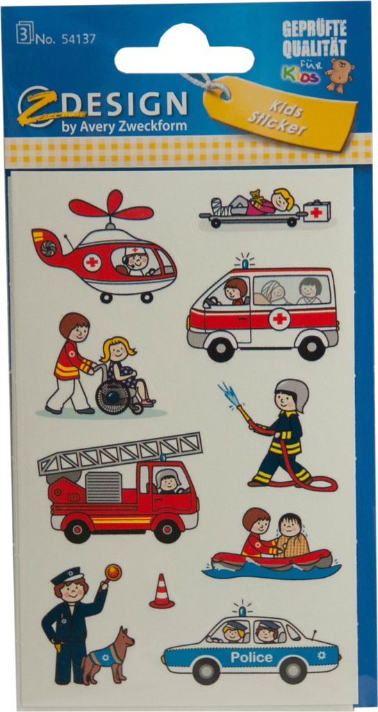 Avery Zweckform Dekorationskleber - 9 Stücke - Feuerwehr - Produktbild 