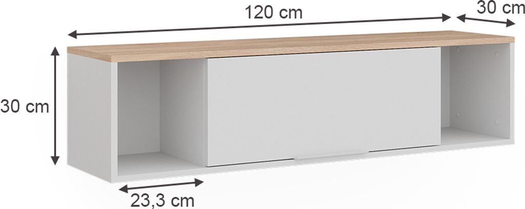 Vicco Étagère Mansardée Sonoma 90 X 100 Cm - Meuble Rangement Sous Pente Pratique