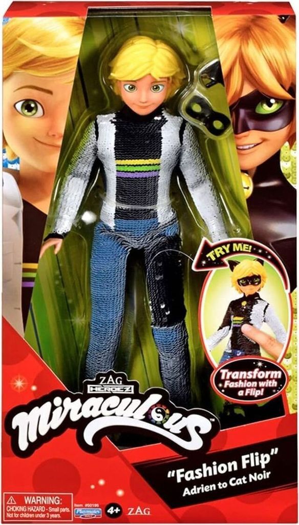 Bandai P50195 - Miraculous - Ladybug - Adrien Puppe mit Produktbild 