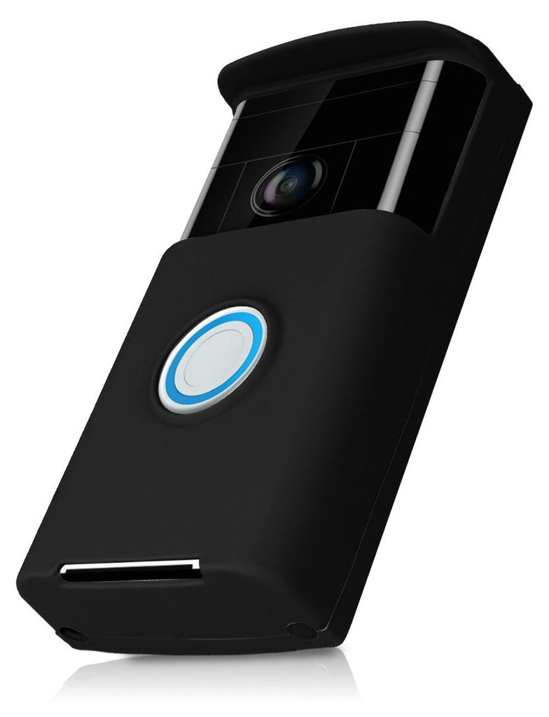 kwmobile Hülle kompatibel mit ring Video Doorbell (1. Gen) - Silikon Cover Case Schutzhülle für Video Türklingel Schwarz