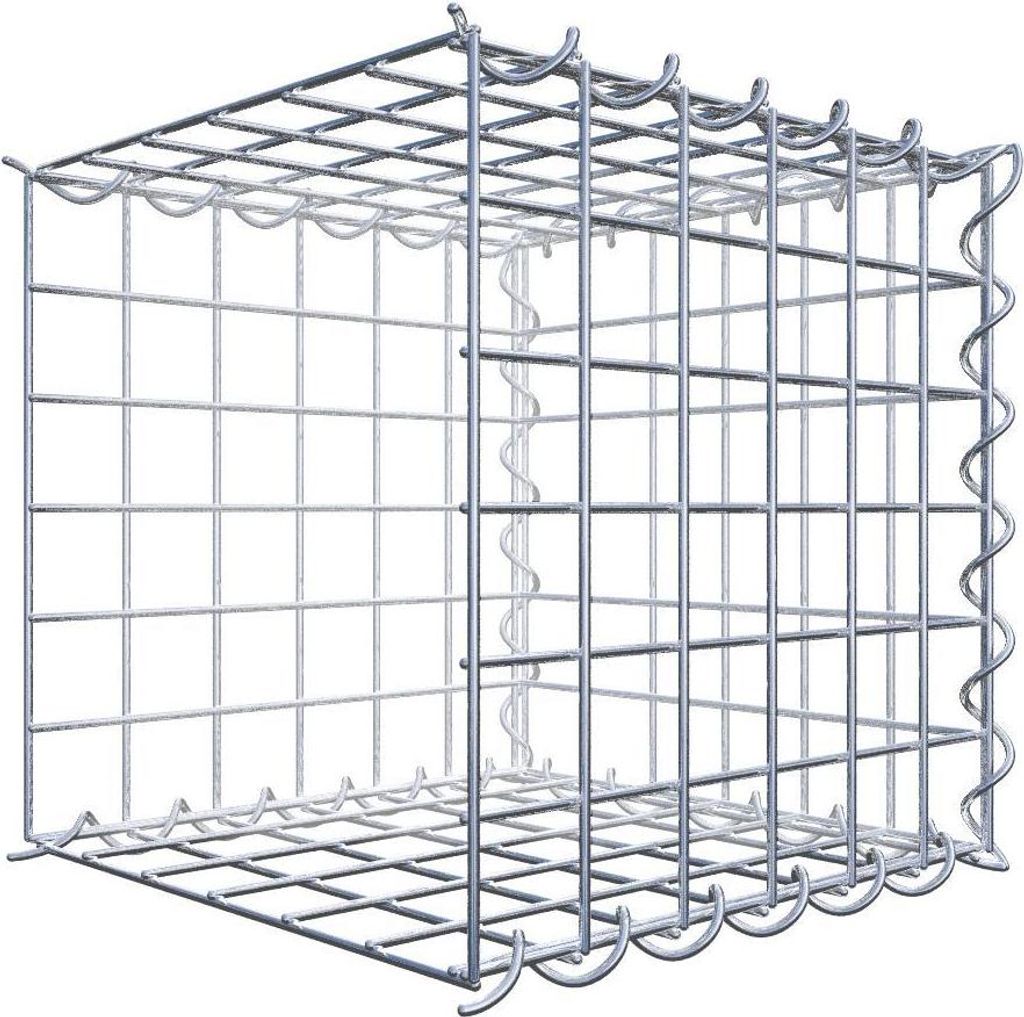 Anbaugabione Typ 2 30 cm x 30 cm x 30 cm (L x H x T), Maschenweite 5 cm x 5 cm, Spirale