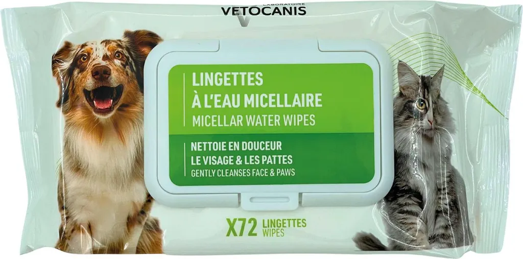 Salviette umidificate Vetocanis per cani e gatti - 72 pezzi - 1