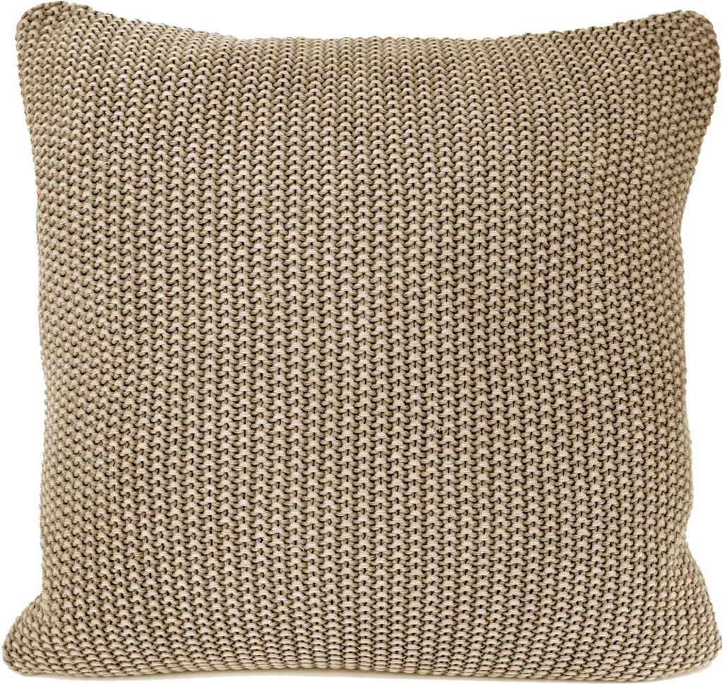 Nielsen HOME Nika taie d'oreiller tricotée 50x50 cm sable 100% coton