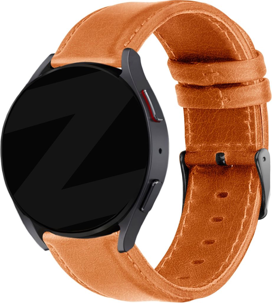 Bandz universelles 20-mm-Lederarmband „Classic“ Samsung Galaxy Watch Galaxy Watch 4 / Watch 5 – Pro / Watch 6 – Classic / Watch 7 (40 & 44 ...