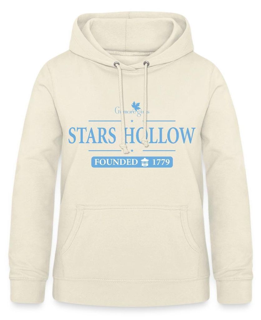 Spreadshirt Gilmore Girls Motiv Stars Hollow Founded 1779 Damen Hoodie, M, Vanille-Milchshake