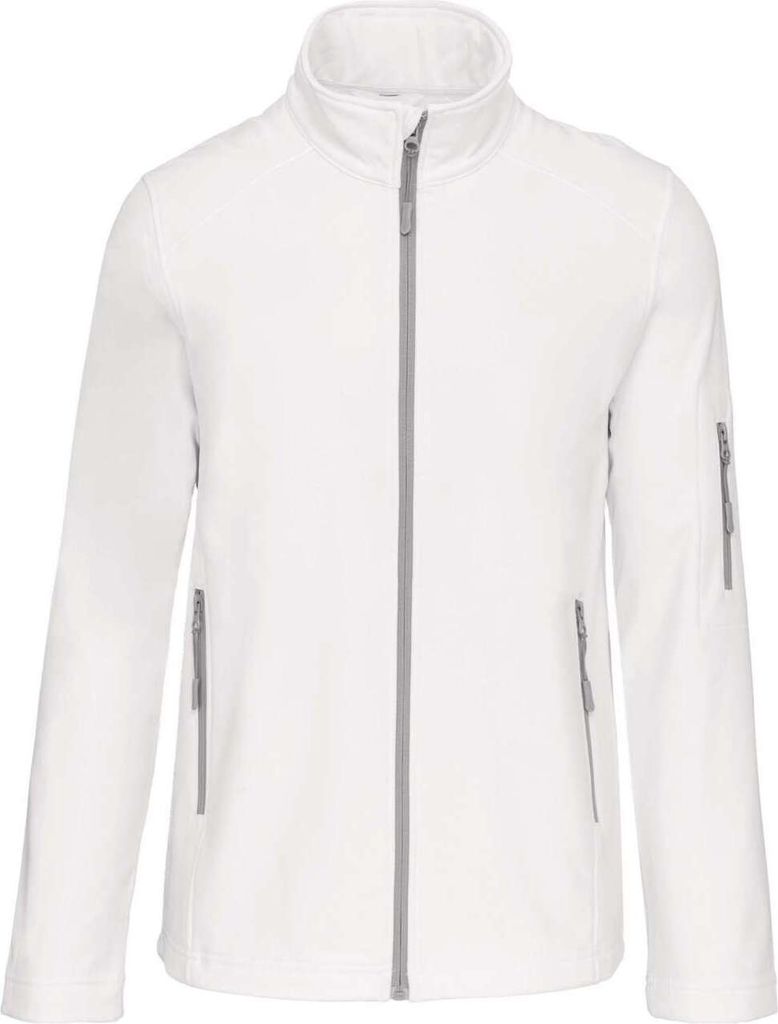 Kariban Herren Softshell Jacke Softshelljacke Übergangsjacke Jacke, Größe:4XL, Farbe:Weiß