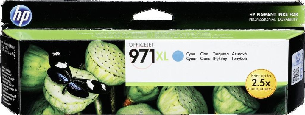 HP CN 626 AE ink cartridge cyan No 971 XL Productafbeelding 
