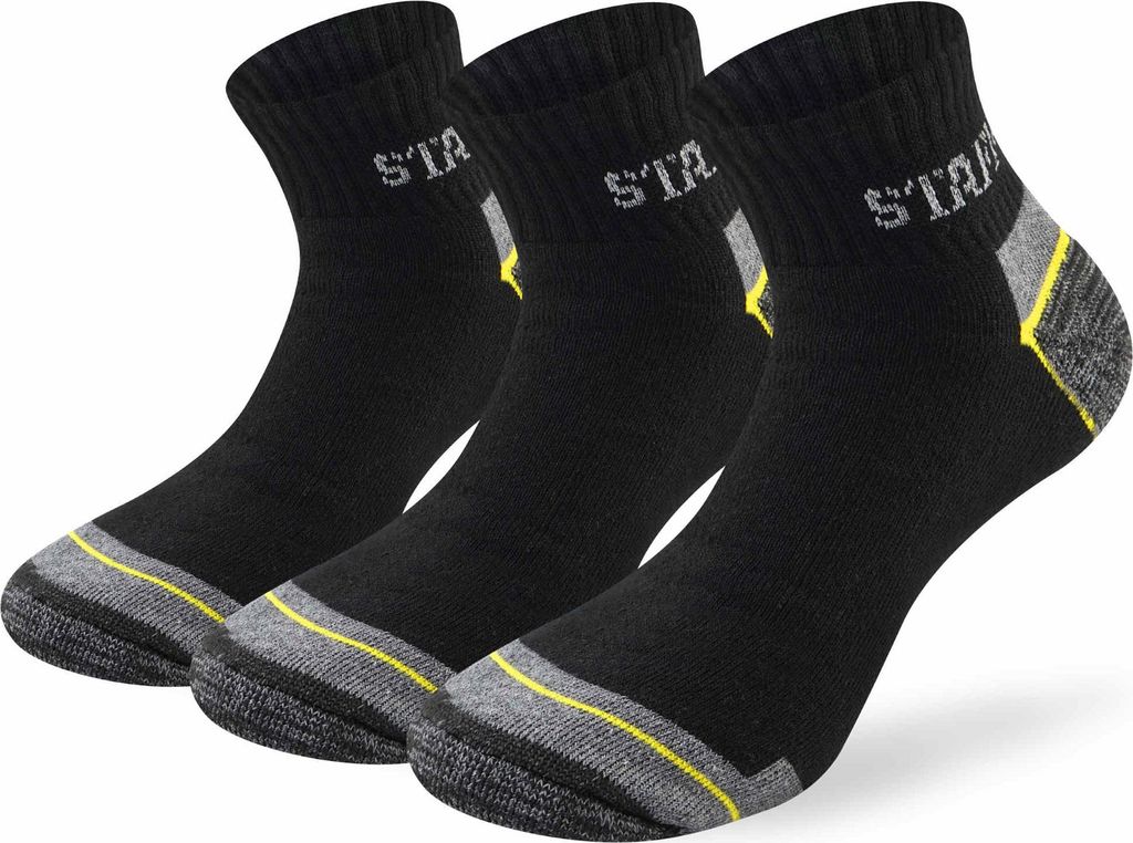 Lenz Staff Worker Basic Quarter Socken - 3er Pack, 43-46