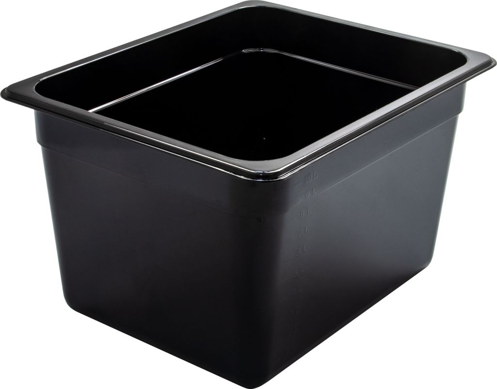 GN 1/2 Gastronormbehälter GN-Behälter 12,5 Liter Tiefe 200mm Kunststoff schwarz