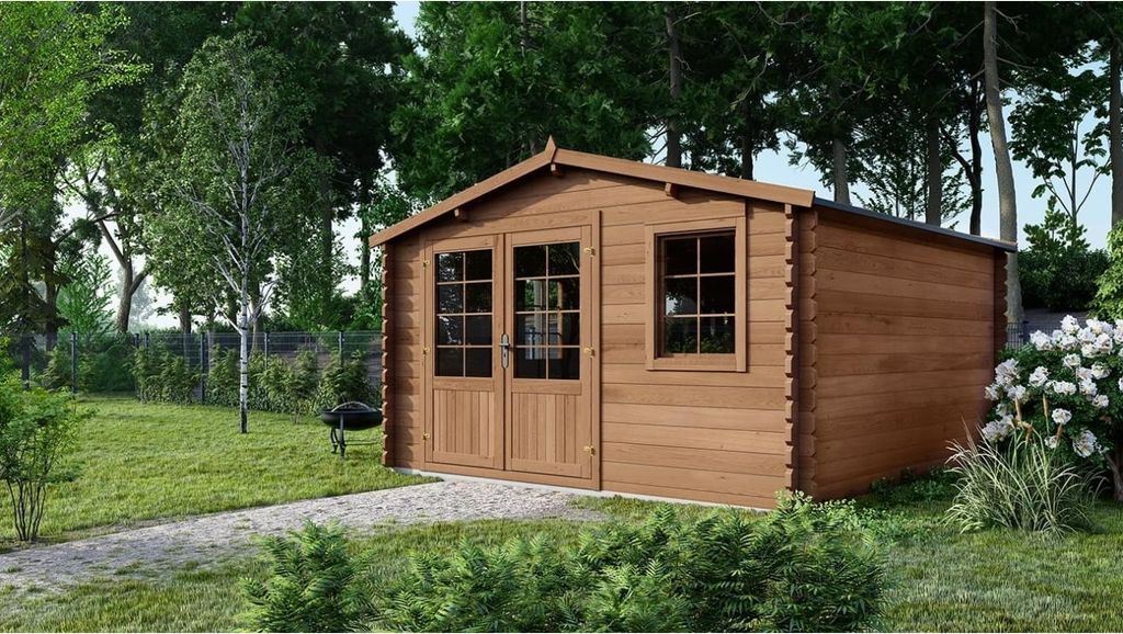 Abri de jardin en bois - 20m2 - 5x4m - Traité - Ep. 45mm - Image du produit 