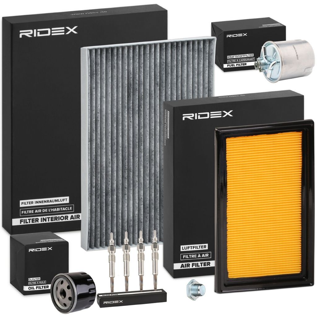 RIDEX Inspektionspaket Filterset für NISSAN Qashqai / Qashqai +2 I (J10, NJ10)