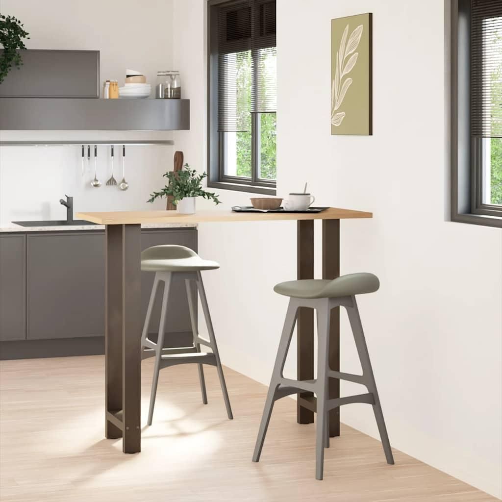 vidaXL Bartischbeine Naturstahl 2 Stk. 40x(110-111) cm Stahl