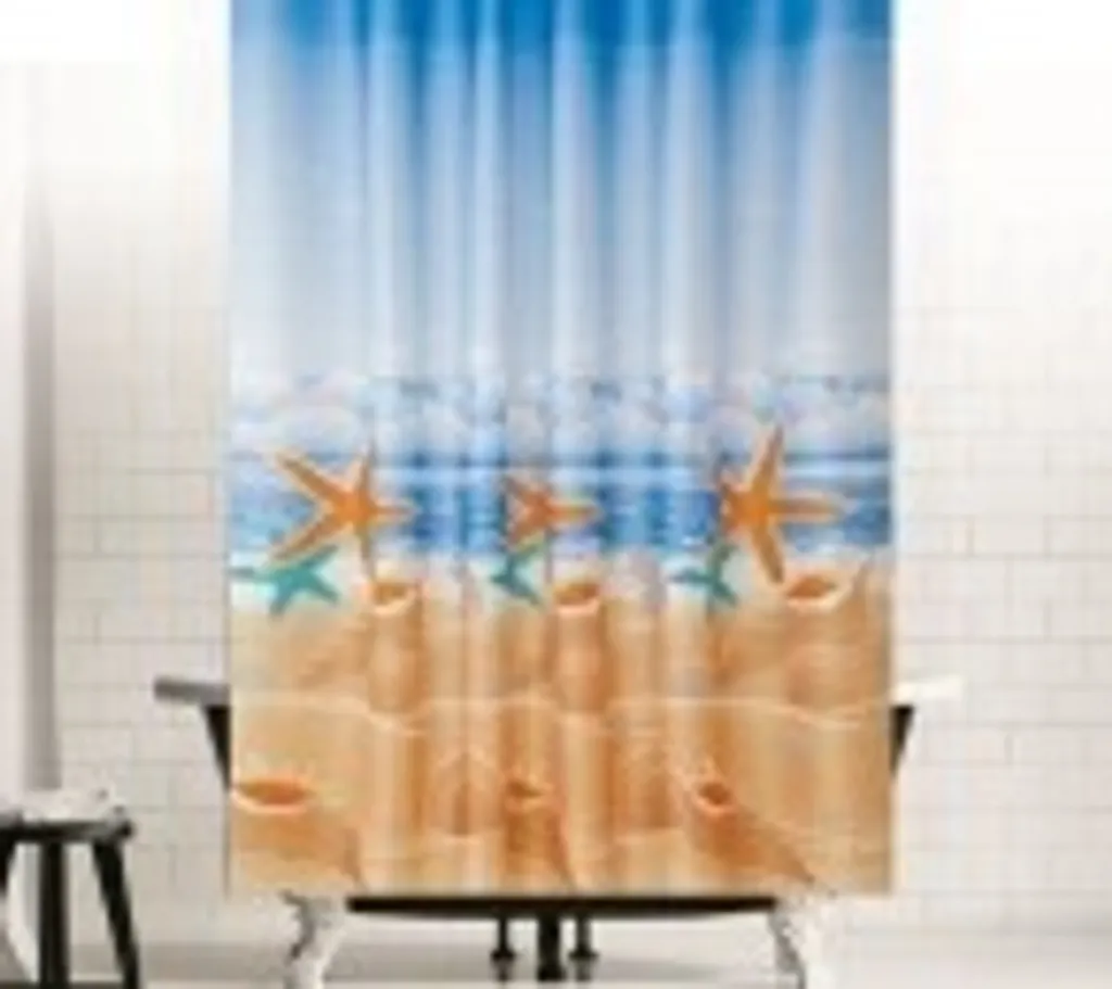 Tenda Doccia Tessuto Sandy Beach 240x180 cm - Design Bagno Moderno