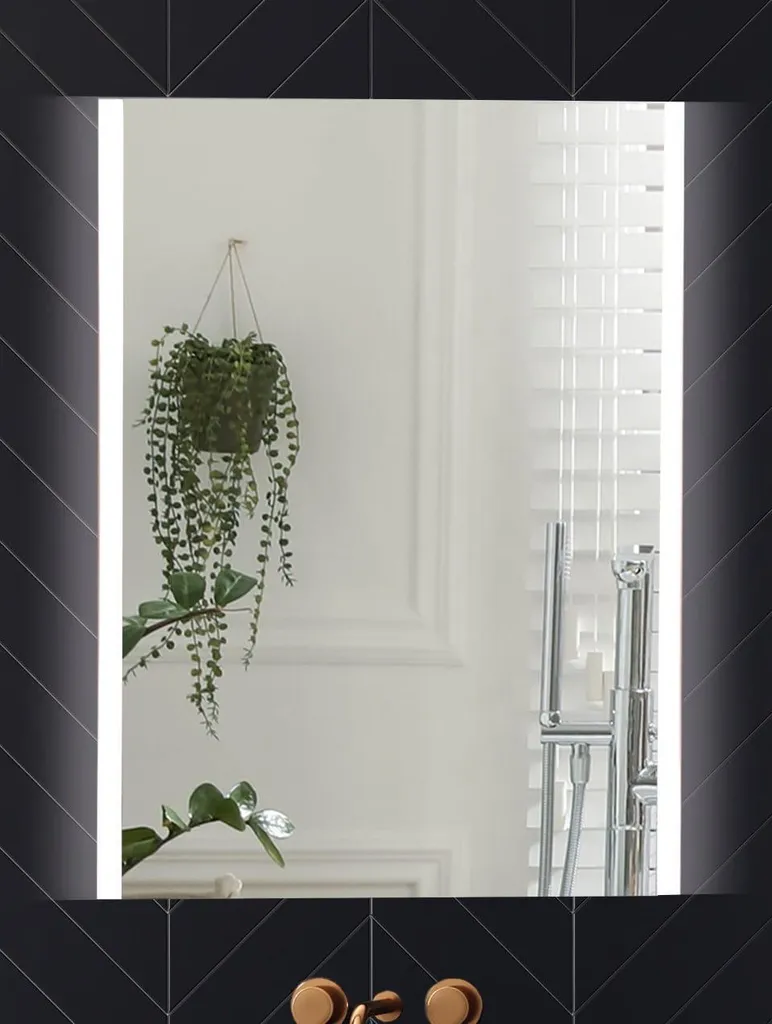 Miroir LED Salle de Bain 60x80 cm Anti-Ombre IP44 pour Pièce Humide BD Art