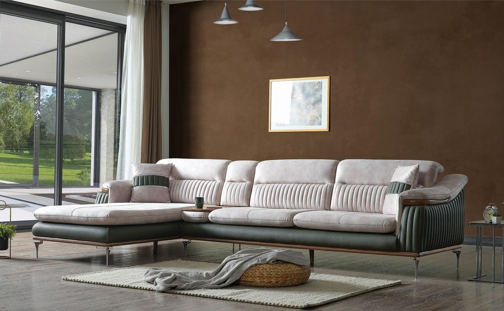 Wohnlandschaft Ecksofa L-Form Couch Sitz Polster Sofa Luxus Produktbild 