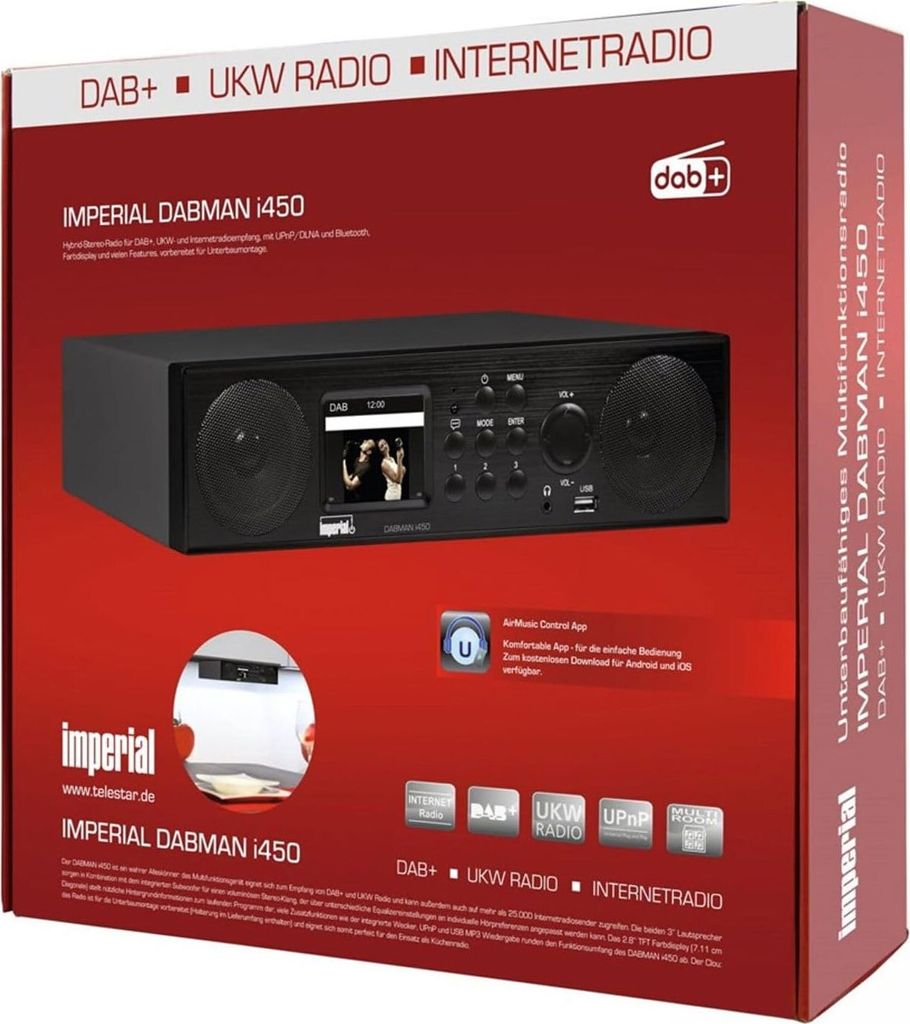 imperiální internetové rádio DABMANN i450 černé Obrázek produktu 17