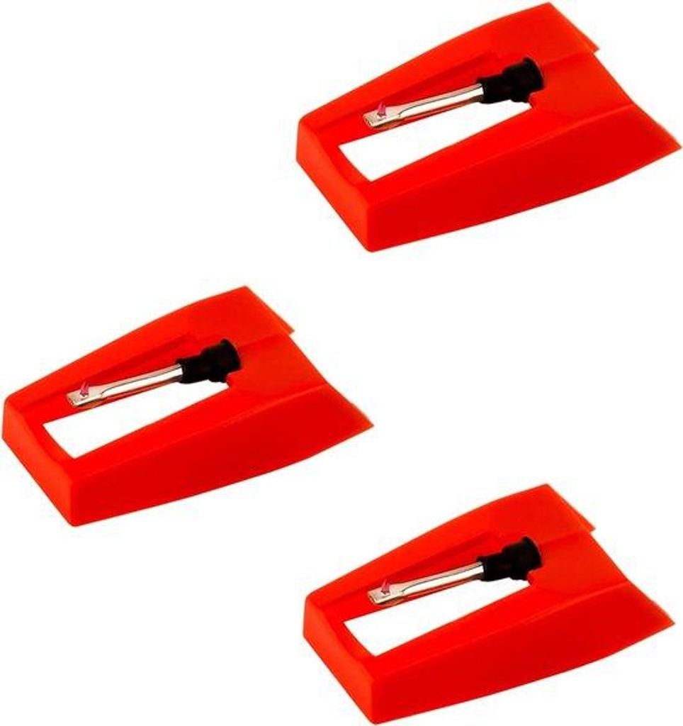 Dreieckige, Metallische Vervangnaaldsatz für Vinylplatten - Set von 3 - Für beste Klangqualität