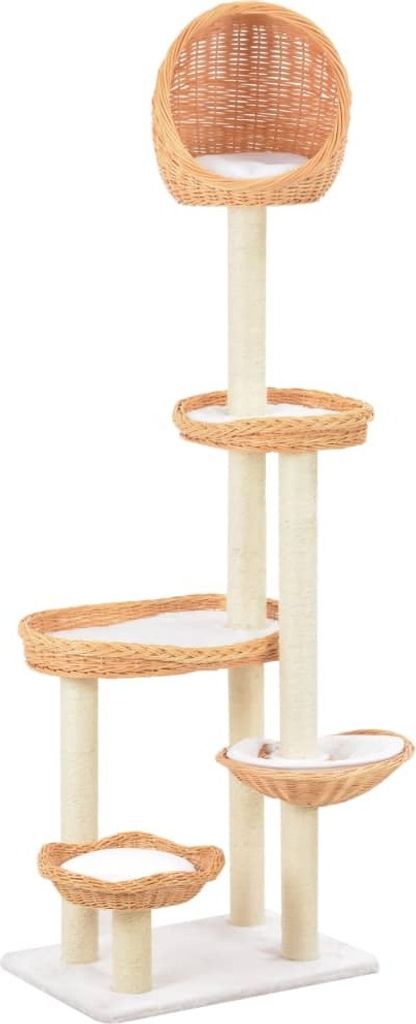 (Robust Möbel)Katzen-Kratzbaum - modernes Design - Katzenbaum - Sisal Natürliches Weidenholz Promotion860805 - Kratzbäume