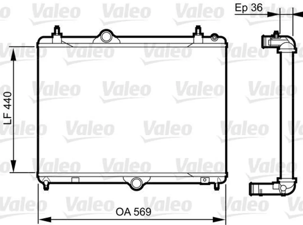 Radiateur de rechange pour Citroën C5 III et 508 - Fiabilité Valeo 735371