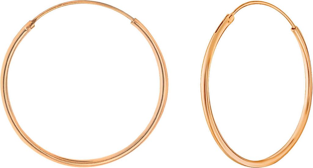 Creolen Ohrringe 925 Sterling Silber rosévergoldet 8-30mm Größe - 25 mm