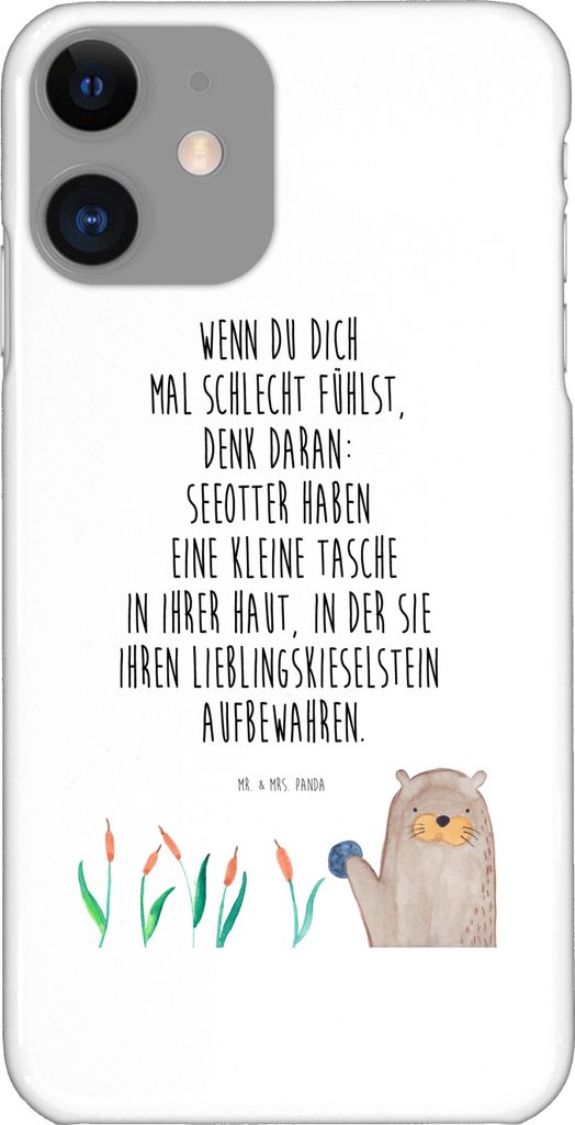 Mr. & Mrs. Panda Iphone 11 Handyhülle Otter Stein - Weiß - Produktbild 
