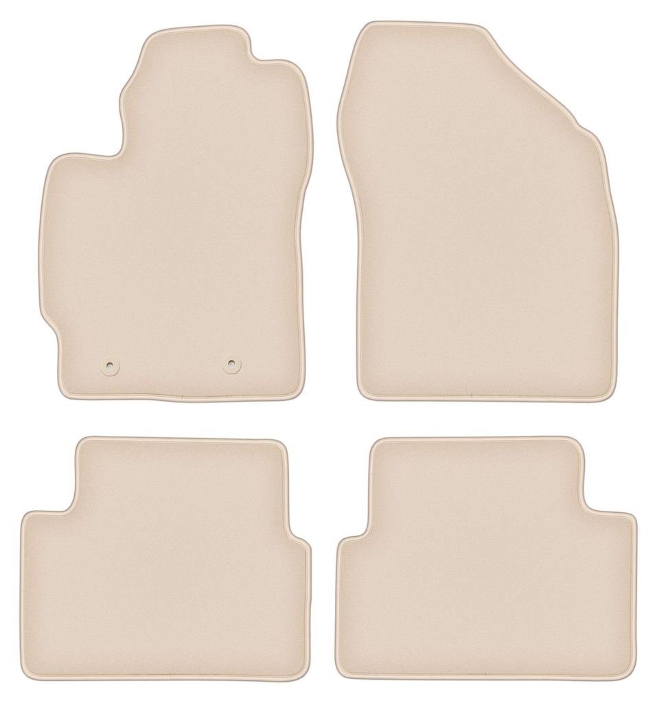 DURBAN Beige Velours-Fußmatten-Set für Toyota Auris I Produktbild 