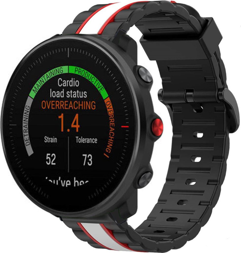 Strap-it Polar Vantage M Special Edition Armband (Schwarz/Weiß)