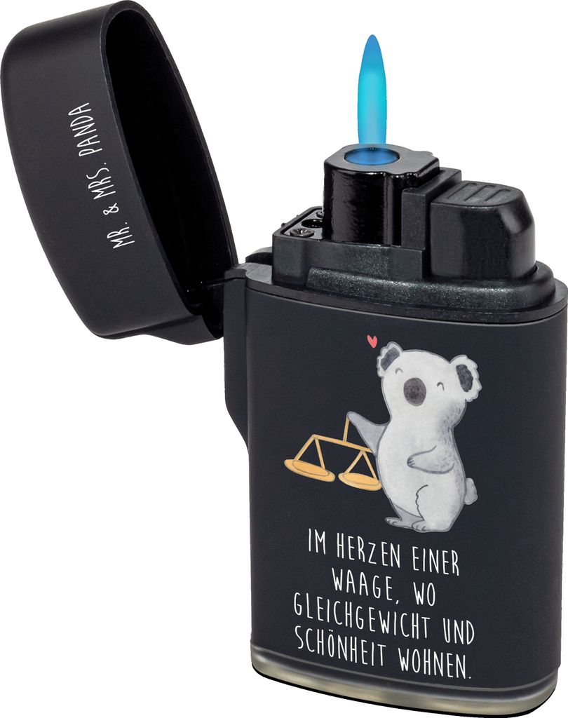 Mr. & Mrs. Panda sturmfeuerzeug Waage Astrologie - Schwarz Produktbild 