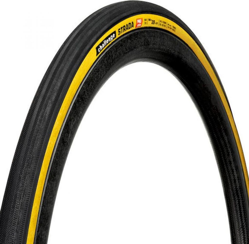 Challenge Road-Reifen Strada Pro Handmade Clincher 30-622 Schwarz/Braun - sch...