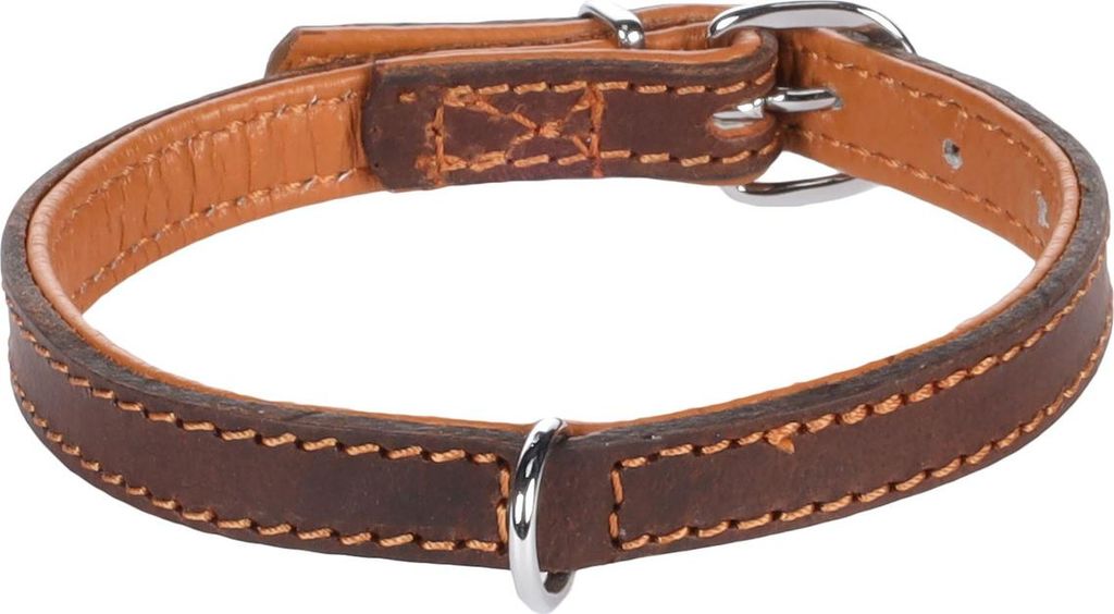 Flamingo Memphis gepolstertes Halsband braun, Maße: 26-32 cm / 14 mm