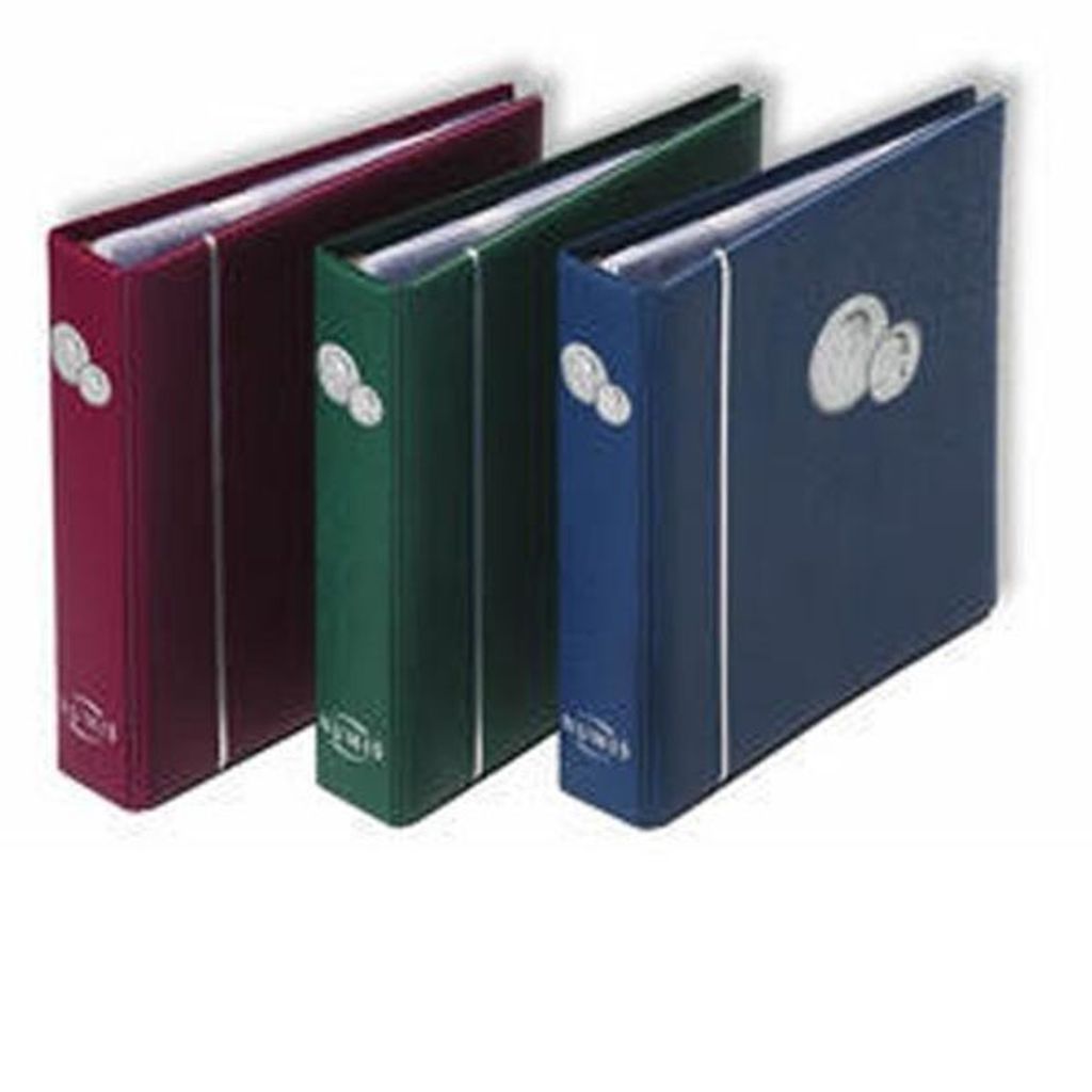 Leuchtturm Münzalbum NUMIS, avec 5 pochettes, bleu Image du produit 