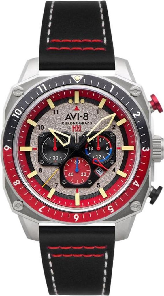 AVI-8 AV-4100-03 Herrenuhr Hawker Hunter Dual Time Chronograph 43mm 5ATM