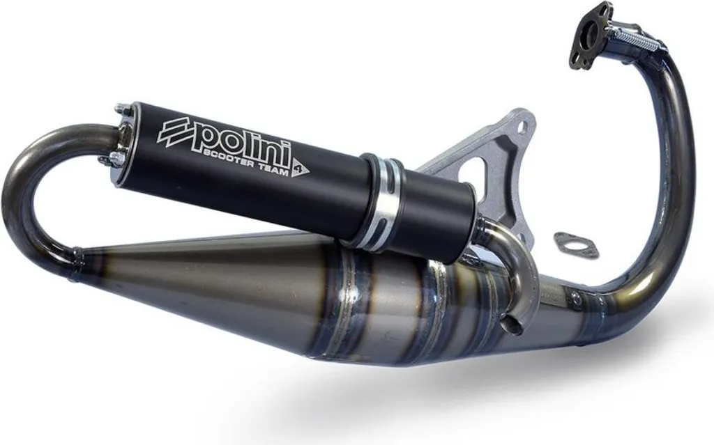 Échappement Polini Team 4 Aluminium Noir pour Scooter Piaggio 50cc