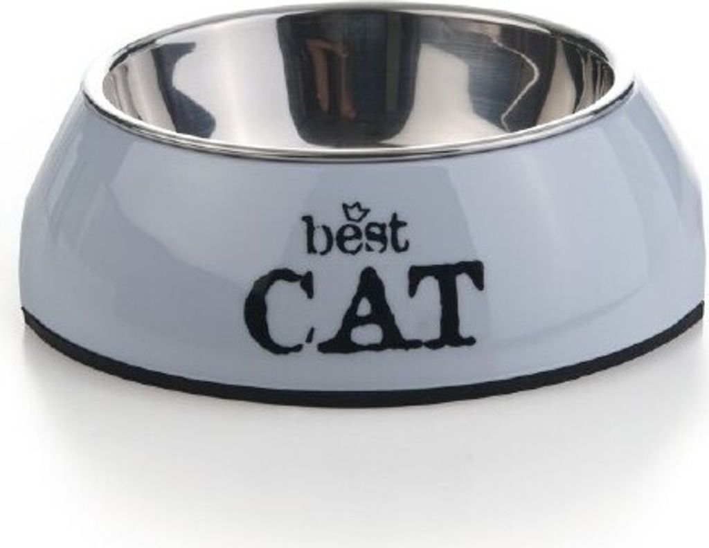 Beeztees Best Cat - Katzennapf - grau - 14,5x14,5x5 cm - 160 ml