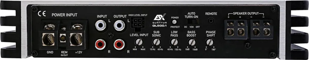 ESX QUANTUM QL500.1 Ampli Classe D Compact avec Télécommande Déportée