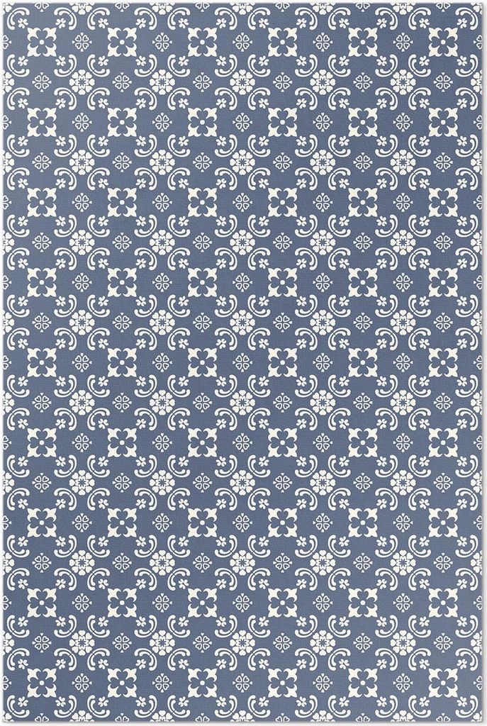 Kleine Ornamente in einem eleganten Stil – Vinyl Fußmatte – 150x225 cm – Rutschfest, Pflegeleicht & Langlebig