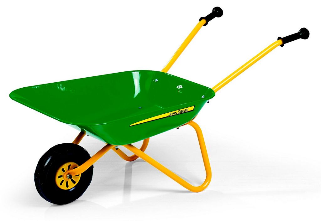 Rolly Toys Kinderschubkarre John Deere - Metall Schubkarre für draußen